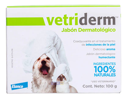 Bayer Vetriderm Jabón Dermatológico Perro y Gato 100gr